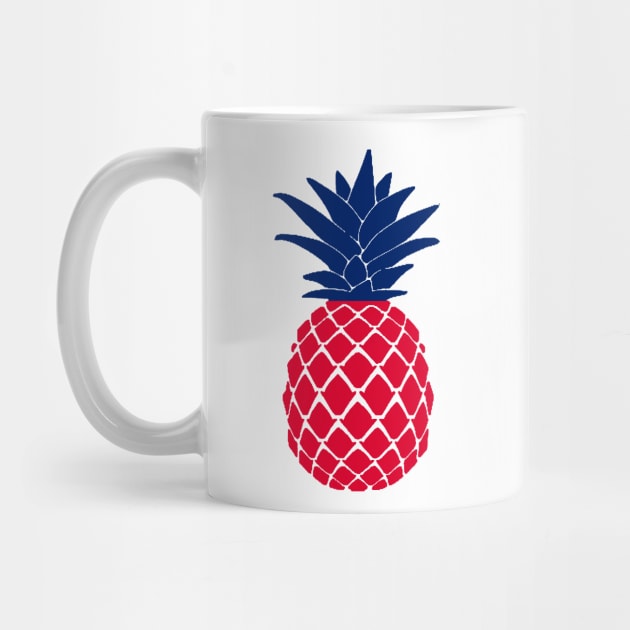 Pineapple 4th of July Celebration, Patriotic Red White Blue by applebubble